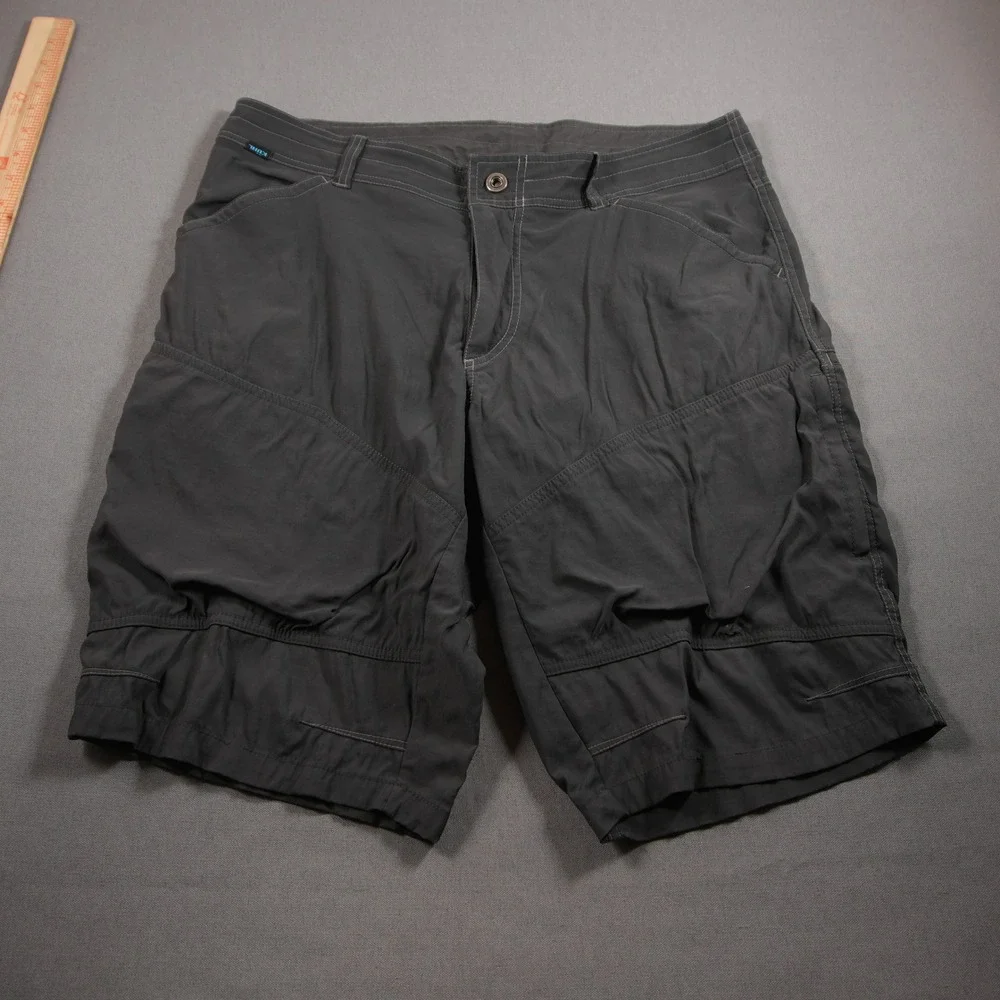KUHL Renegade Cargo Men Shorts 36 Gray Utility Nylon Stretch Hiking Outdoor Work